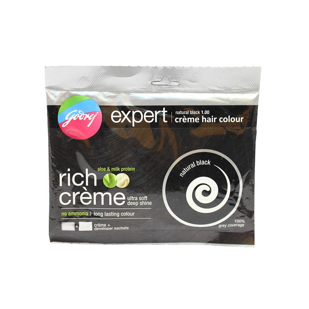 Godrej Expert Rich Creme Natural Black Hair Colour (1.00)